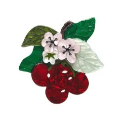 ERSTWILDER BLOSSOMING CHERRIES BROOCH