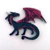 WINTERSHEART BLACK FIERY DRAGON BROOCH