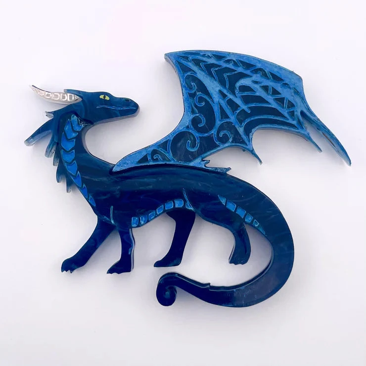 WINTERSHEART BLUE DRAGON BROOCH 3 WINTERSHEART BLUE DRAGON BROOCH