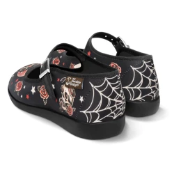 HOT CHOCOLATE DESIGN DARK TATTOO -Mary Shoes Shop Chocolaticas Dark Tattoo womens Mary Jane Flat Back 800x