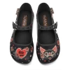 HOT CHOCOLATE DESIGN DARK TATTOO -Mary Shoes Shop Chocolaticas Dark Tattoo womens Mary Jane Flat Front 800x