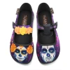 HOT CHOCOLATE DESIGN DIA DE MUERTOS -Mary Shoes Shop Chocolaticas Dia de muertos womens Mary Jane Flat Front f66a7cd5 298d 49ad a74a 5570ce9ee08b 800x