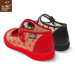 HOT CHOCOLATE DESIGN CLASSIC BROGUE HEARTS -Mary Shoes Shop Chocolaticas Havana Heart womens Mary Jane Flat Back 800x