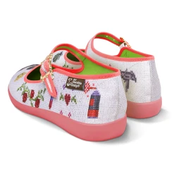 HOT CHOCOLATE DESIGN RIOT GRANNY 11 HOT CHOCOLATE DESIGN RIOT GRANNY -Mary Shoes Shop Chocolaticas Riot Granny womens Mary Jane Flat Back 800x