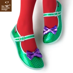 Mary Shoes Shop -Mary Shoes Shop Chocolaticas Under the Sea womens Mary Jane Flat Legs2 800x