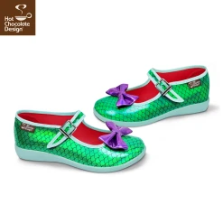 HOT CHOCOLATE DESIGN UNDER THE SEA -Mary Shoes Shop Chocolaticas Under the Sea womens Mary Jane Flat Side 800x