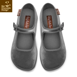Mary Shoes Shop 11 HOT CHOCOLATE DESIGN VELVET GIN (SILVER GREY)