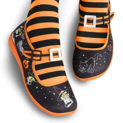 HOT CHOCOLATE DESIGN WITCH UP -Mary Shoes Shop Chocolaticas Witch Up womens Mary Jane Flat Legs 800x