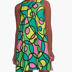 Miss Goody 2 Shoes CIRCLING CIRCLES A-LINE DRESS