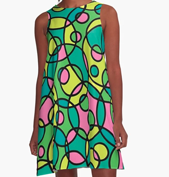 Miss Goody 2 Shoes CIRCLING CIRCLES A-LINE DRESS 2 Miss Goody 2 Shoes CIRCLING CIRCLES A-LINE DRESS