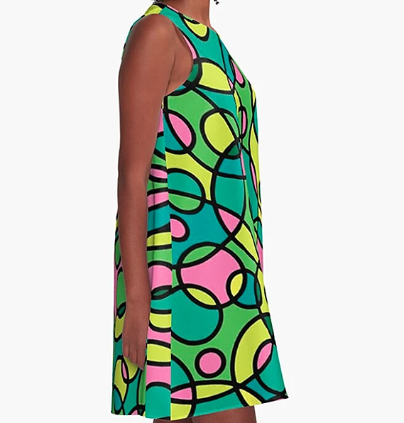 Miss Goody 2 Shoes CIRCLING CIRCLES A-LINE DRESS 4 Miss Goody 2 Shoes CIRCLING CIRCLES A-LINE DRESS - Image 3