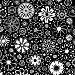 Miss Goody 2 Shoes FLOWERS BLACK AND WHITE A-LINE DRESS 10 Miss Goody 2 Shoes FLOWERS BLACK AND WHITE A-LINE DRESS -Mary Shoes Shop FlowersBlackandWhiteMaterial 800x