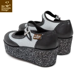 HOT CHOCOLATE DESIGN HAVANA GLITTER BROGUES PLATFORM -Mary Shoes Shop Mary Jane Platform HABANA GLITTER Back 800x