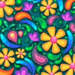 Miss Goody 2 Shoes NEON DAISY A-LINE DRESS -Mary Shoes Shop NeonDaisyMaterial 800x