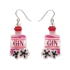 ERSTWILDER PINK GIN PARY DROP EARRINGS