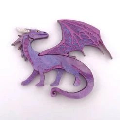 WINTERSHEART PURPLE DRAGON BROOCH