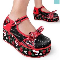 HOT CHOCOLATE DESIGN ROCKABILLY PLATFORMS -Mary Shoes Shop Rockabilly Feet 800x