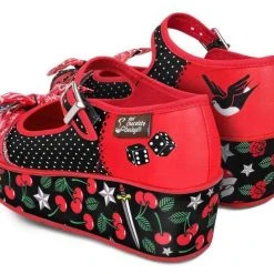 HOT CHOCOLATE DESIGN ROCKABILLY PLATFORMS -Mary Shoes Shop Rockabilly back 800x