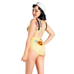 HOT CHOCOLATE DESIGN TATTOO 2-PIECE BIKINI -Mary Shoes Shop Tattoo swimwear women model3 800x