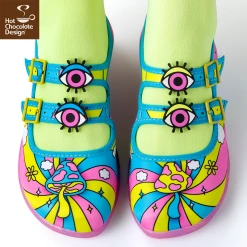 HOT CHOCOLATE DESIGN TRIPPY DAZE -Mary Shoes Shop Trippy Daze womens Mary Jane Flat Legs1 800x
