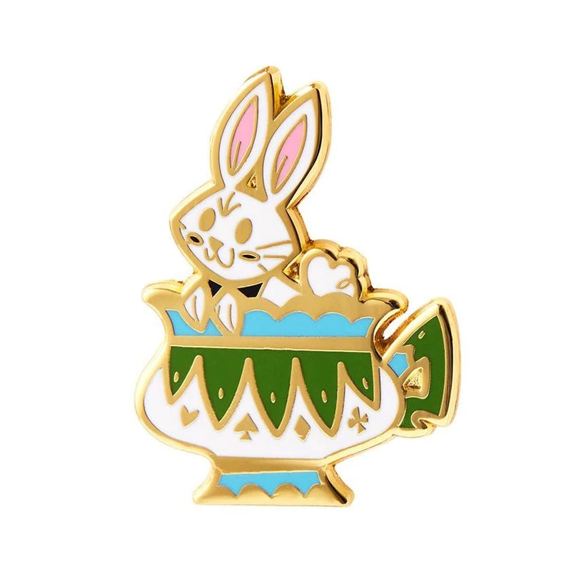 ERSTWILDER FOLLOW THE WHITE RABBIT ENAMEL PIN 3 ERSTWILDER FOLLOW THE WHITE RABBIT ENAMEL PIN