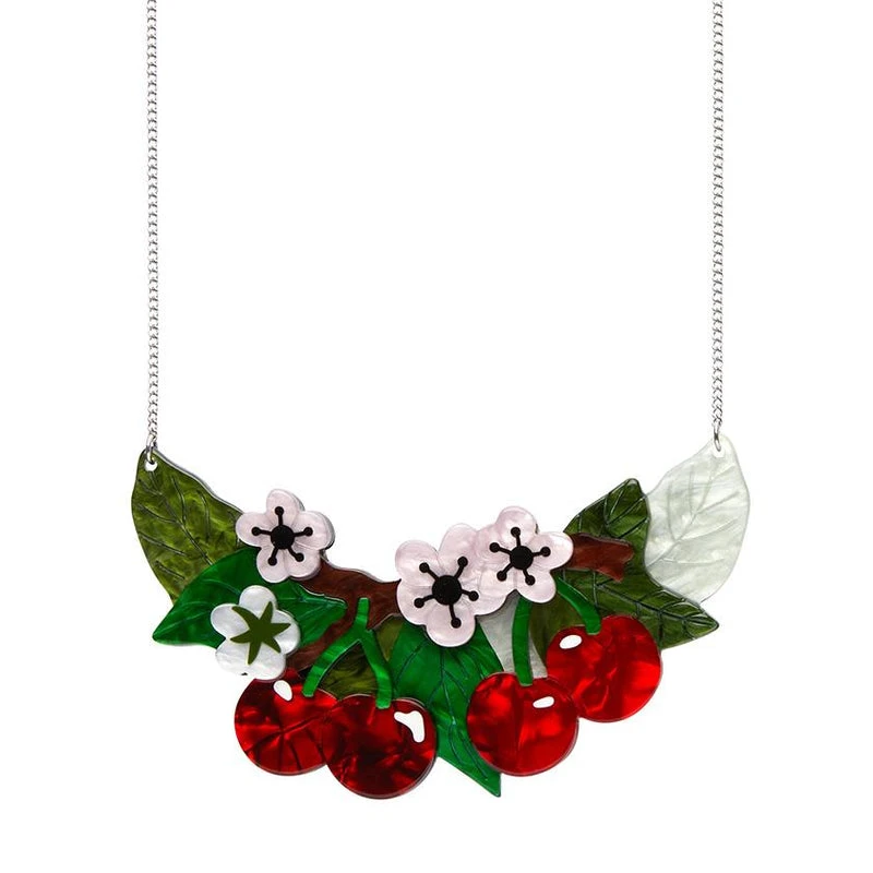 ERSTWILDER BLOSSOMING CHERRIES STATEMENT NECKLACE 3 ERSTWILDER BLOSSOMING CHERRIES STATEMENT NECKLACE