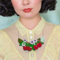 ERSTWILDER BLOSSOMING CHERRIES STATEMENT NECKLACE 11 ERSTWILDER BLOSSOMING CHERRIES STATEMENT NECKLACE -Mary Shoes Shop blosomingcherrieslady 800x