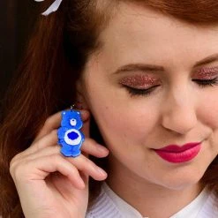 Mary Shoes Shop -Mary Shoes Shop grumpy bear earrings model blue 800x