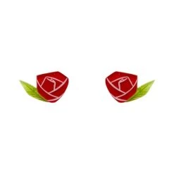 Mary Shoes Shop 29 ERSTWILDER PAINTED ROSE EARRINGS